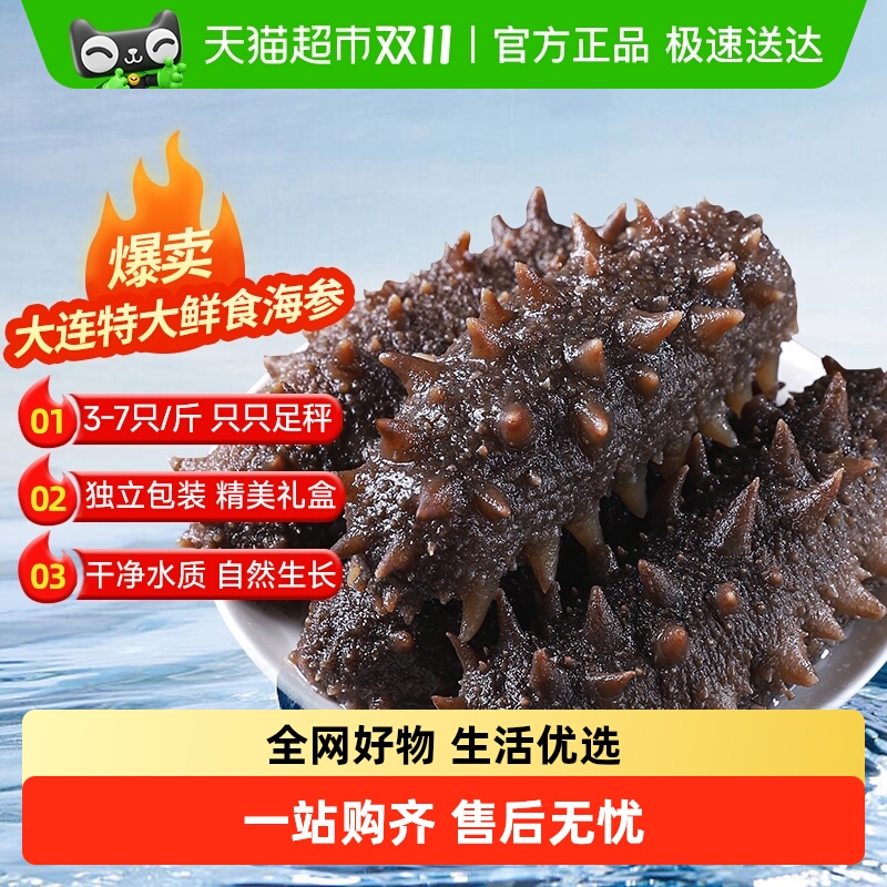 大连海参即食刺参礼盒淡干辽参鲜活野生海渗独立包装旗舰正品