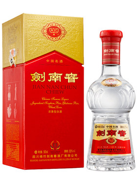 剑南春水晶剑52度500ml浓香白酒