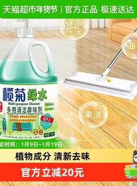 榄菊绿水地面清洁剂3.78L/桶薄荷香型多用清洁辟味剂清除污渍