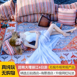 云南纯玩旅游团6天昆明出发5钻酒店2+1陆地头等舱 丽江动车返昆