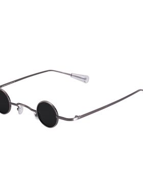 复古小圆框太阳镜男士凹造型开车