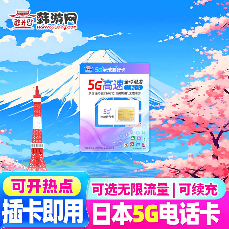日本电话卡5G上网卡
