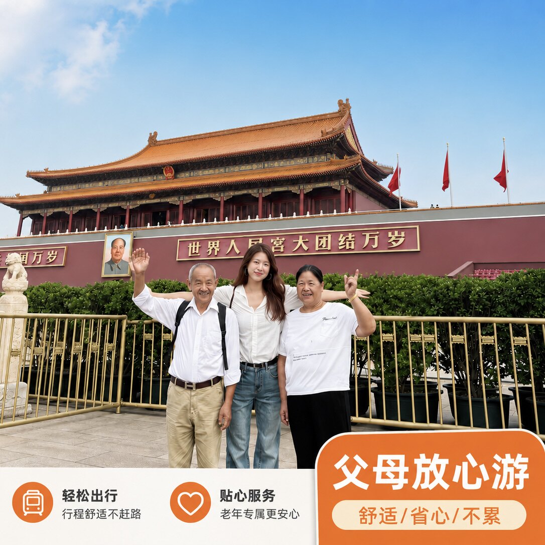 【0购物0自费】 北京4天3晚登城楼游京城含三餐幸福爸妈游
