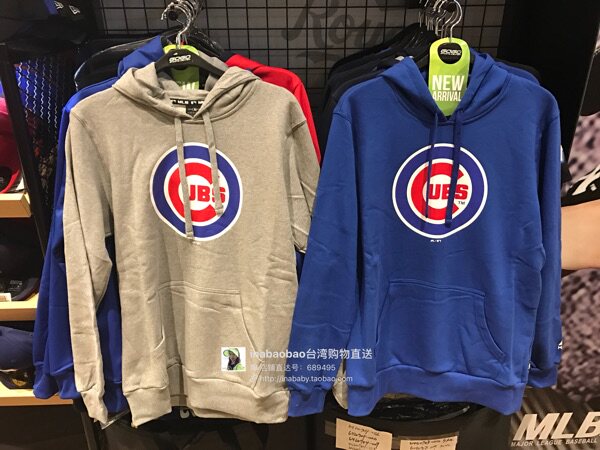 中国台湾代购顺丰直发MLB 小熊队秋冬新款男士连帽厚T恤 长袖卫衣