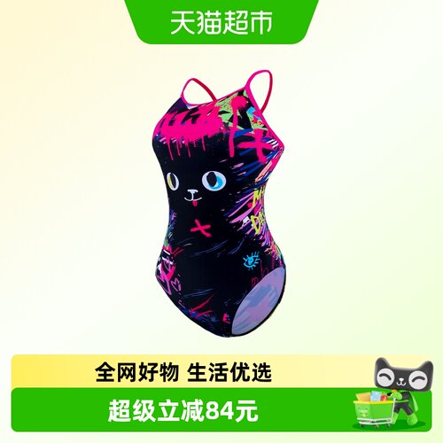 zoke洲克新款小猫咪连体三角泳衣