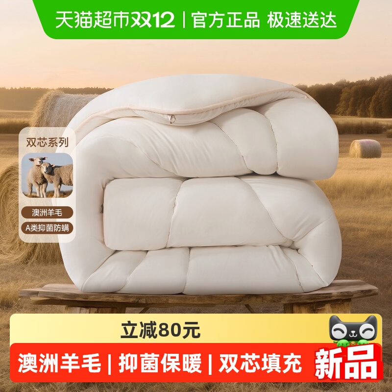 水星家纺A类抑菌羊毛被芯