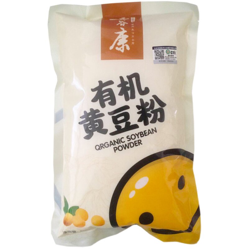 五谷康有机黄豆粉家用新鲜大豆纯黄豆面粉豆浆非转基因石磨粉500g