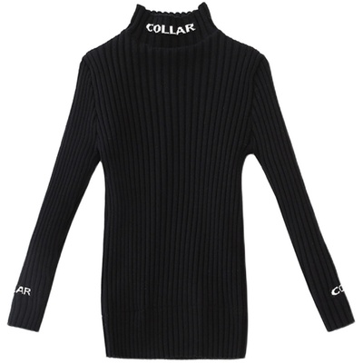 女童套头毛衣加绒洋气针织衫