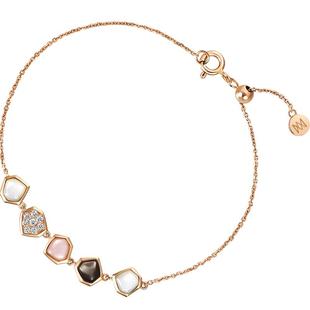 EMPHASIS艾斐诗「合」系列玫瑰金不规则贝母钻石手链女92214B预订