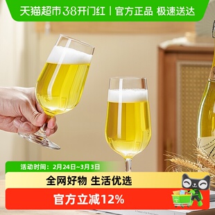 2025年新款玻璃轻奢高档女生微醺啤酒杯家用套装高级感精酿果酒