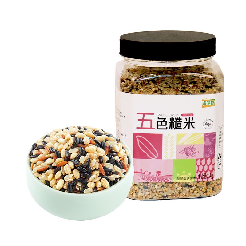 访味官东北五色糙米1kg罐装五谷杂粮主食健身期用低脂粗粮新日期