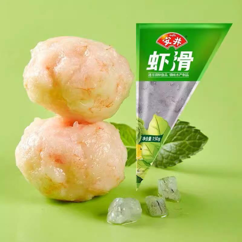 精品推荐安井虾滑150g/袋青虾滑火锅店虾滑麻辣烫豆捞鲜虾滑