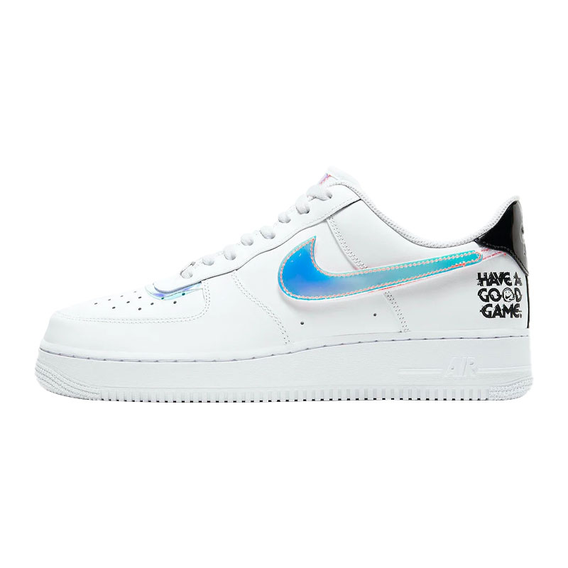 Nike Air Force1空军一号AF1白镭射钩电玩男女低帮板鞋DC0710-191