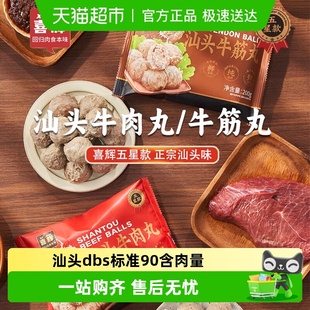 喜辉汕头牛肉丸牛筋丸纯牛肉含量90%潮汕特产正宗手打火锅食材