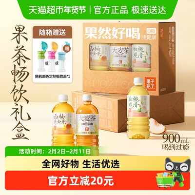 果子熟了果味茶900ml*6瓶混合装