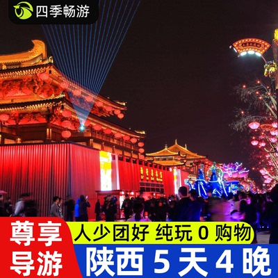 西安5天4晚延安兵马俑华清宫骊山大慈恩寺西安博物院钟鼓楼回民街