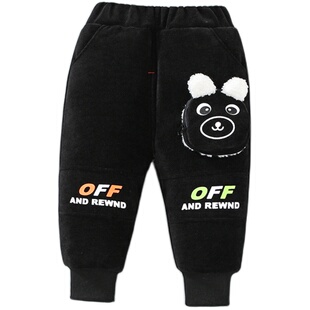 男宝宝裤子冬季加绒加厚男孩棉裤保暖冬天婴儿男童1岁半2周岁3到4