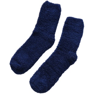 珊瑚绒袜子男冬季睡眠袜加厚加绒保暖居家成人地板袜毛巾毛绒长袜