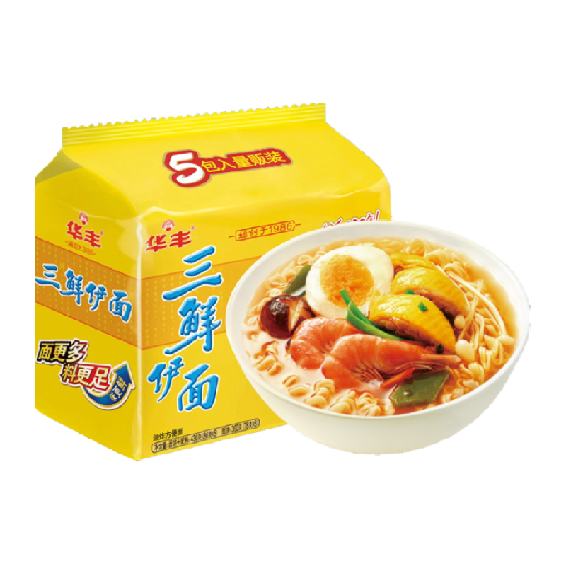 华丰三鲜伊面原味量贩方便面
