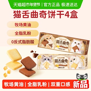 莎布蕾芝士生巧夹心猫舌饼干休闲零食小吃办公室解馋下午茶甜品