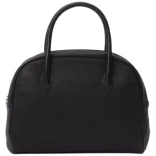 小众鹿皮手提包波士顿马鞍包真鹿皮波士顿女包小众设计师简约