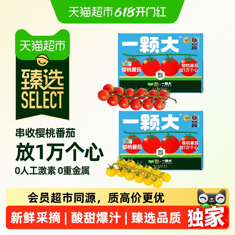 猫超臻选一颗大串收樱桃番茄大串一级果甄选礼盒新鲜采摘酸甜爆汁