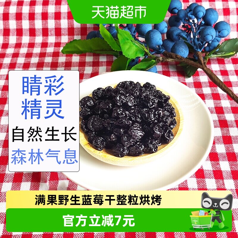 满果罐装蓝莓干大小兴安岭低温慢烘果脯果干140g