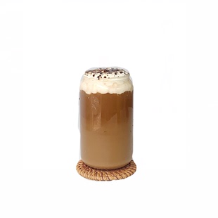 ins网红玻璃杯易拉罐可乐罐咖啡杯沙冰杯气泡杯高颜值奶茶饮料杯