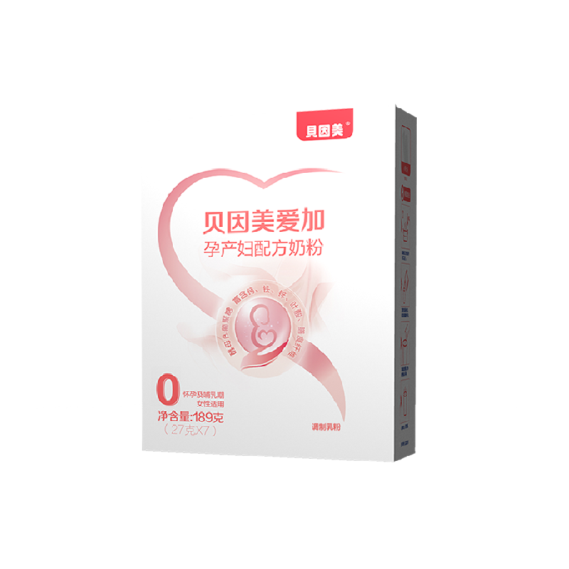 贝因美叶酸孕妇配方奶粉189g