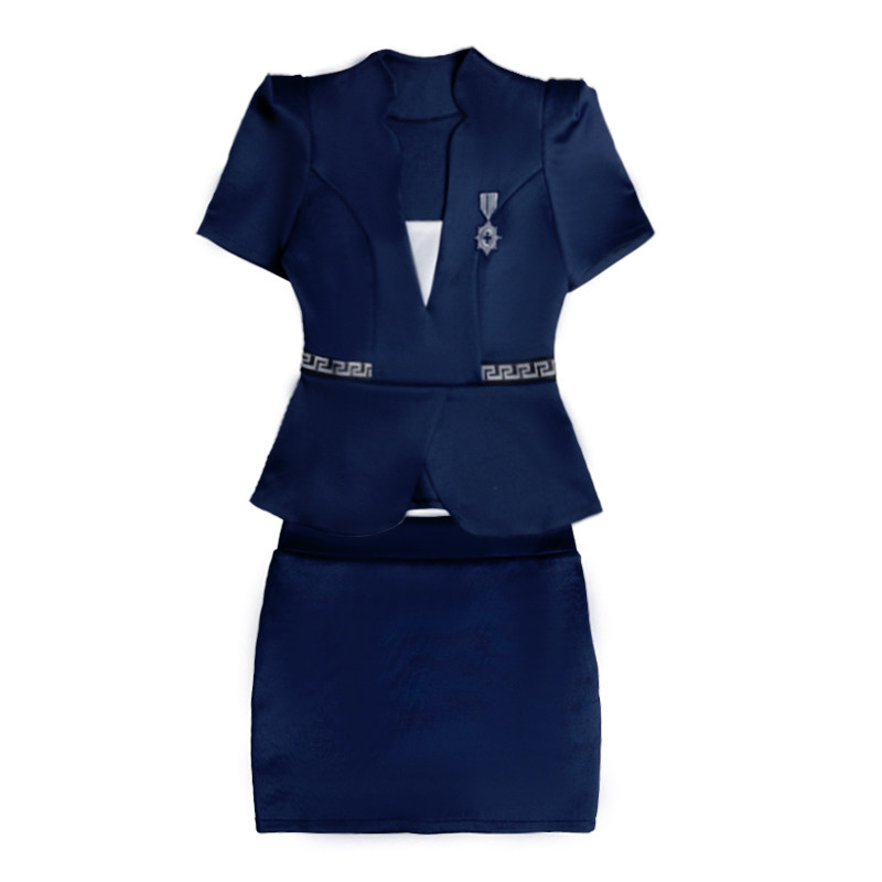 足浴技师工作服新款显瘦养生馆沐足工衣短裙套装足疗美容工作服