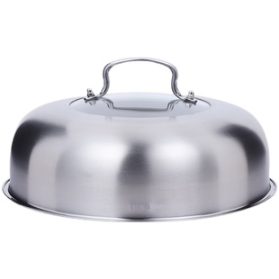 蒸锅盖子不锈钢加厚高拱圆形家用汤锅炒锅铁锅盖26CM28cm锅盖