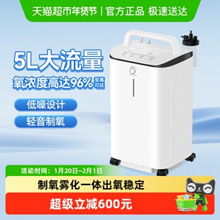 维德医疗医用分子筛制氧机老人孕妇吸氧雾化一体家用轻音便携5L升