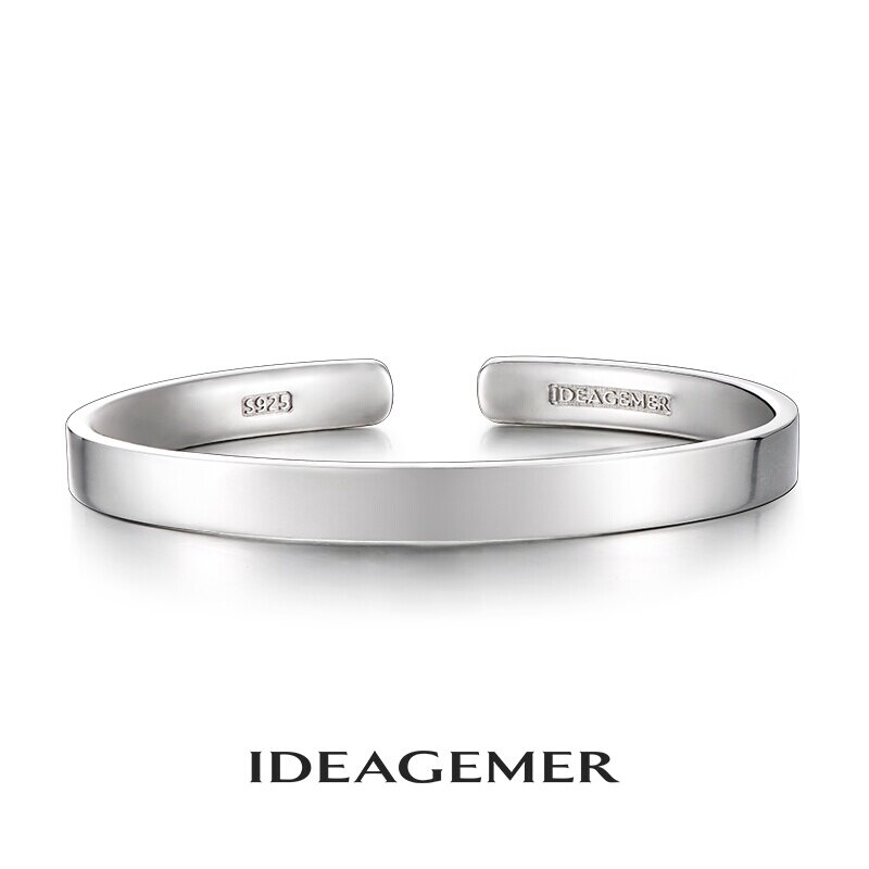 IDEAGEMER纯银手镯男士潮轻奢高图片