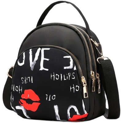 休闲迷你尼龙帆布斜挎双肩包