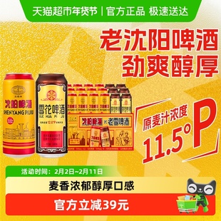 雪花啤酒沈阳啤酒混装500ml*18听 (沈阳啤酒*12听+老雪啤酒*6听）