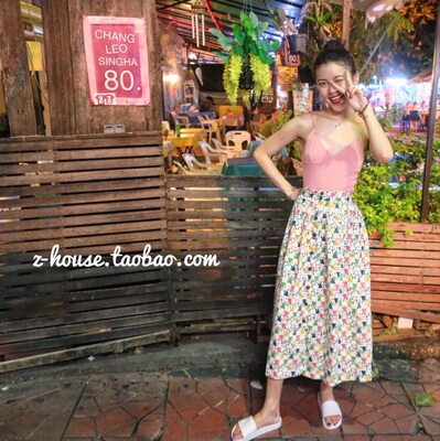 thailand#handmade旅行花纹长裙