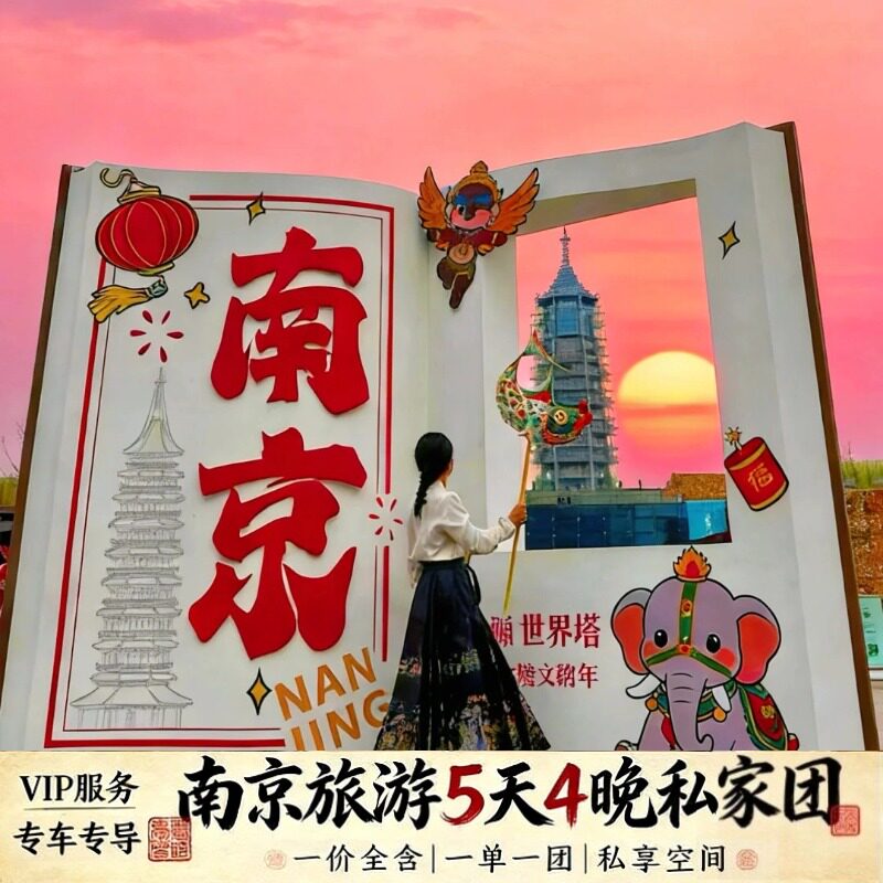 【一家一团】南京5天4晚 牛首山+总统府+夫子庙+古鸡鸣寺+秦淮河