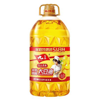 九三厨娘非转基因一级大豆油5.43L清香健康烹饪油大容量