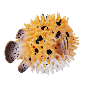 实心仿真河豚模型刺豚刺黾刺鲀玩具鱼类动物套装认知礼品摆件儿童