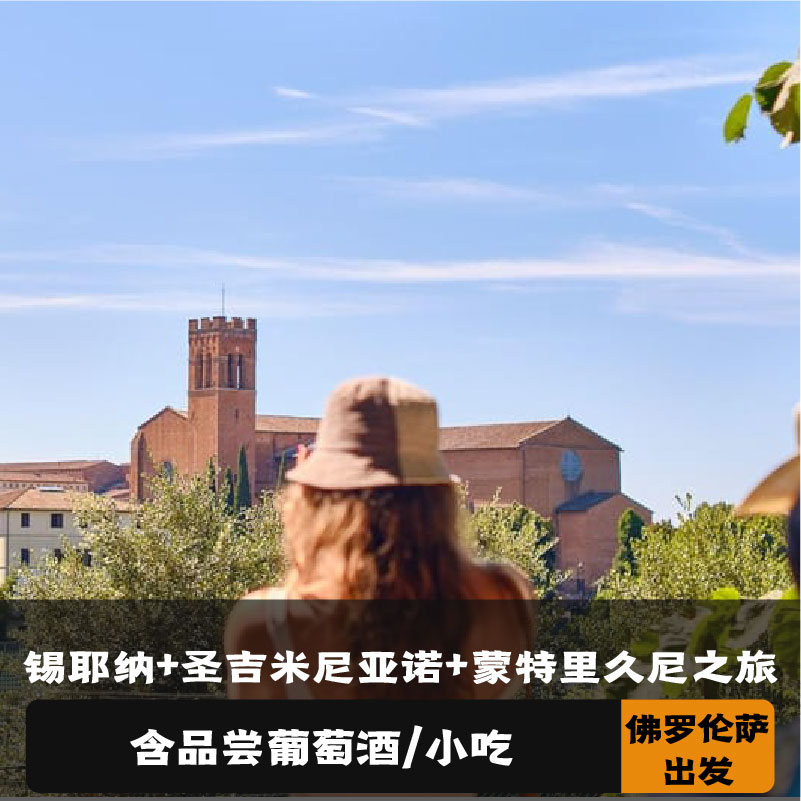 意大利 佛罗伦萨出发 锡耶纳+圣吉米尼亚诺+蒙特里久尼一日游