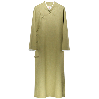 民国服装春秋款交领长袍马褂