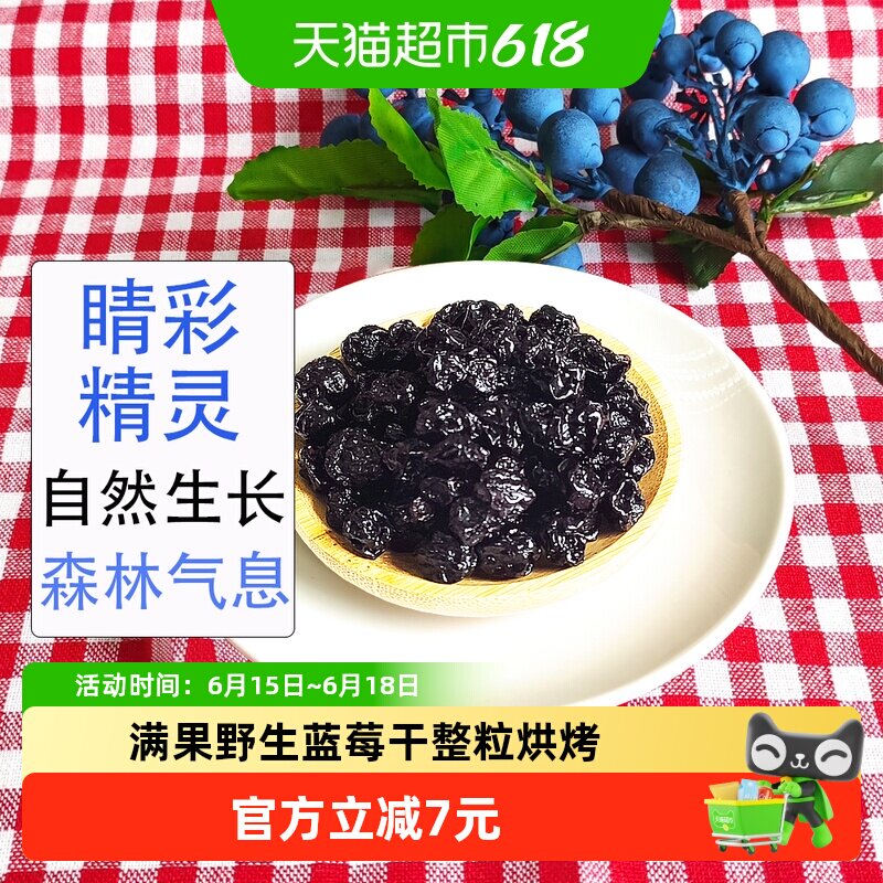 满果罐装蓝莓干大小兴安岭低温慢烘果脯果干140g