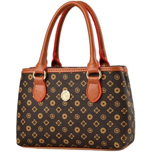 2025新款简约中年妈妈包PU皮女包婆婆奶奶手拎包女买菜手提小包包