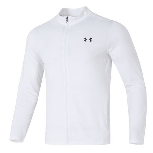【自营】UA安德玛男白色简约透气运动服户外休闲跑步梭织夹克外套
