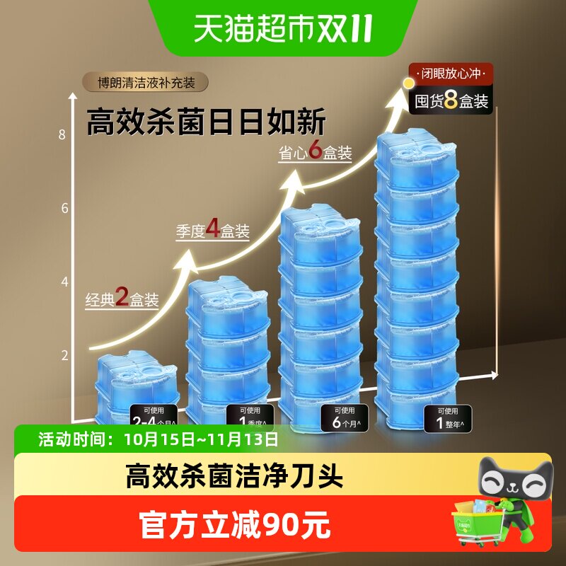 Braun/博朗剃须刀清洗液CCR6清洁液6盒装进口原装清洁中心清洗剂