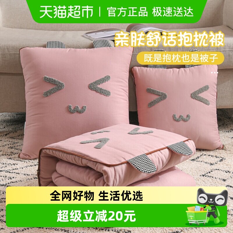 卡通抱枕被子两用靠垫沙发枕头被车载办公室多功能折叠午休空调被