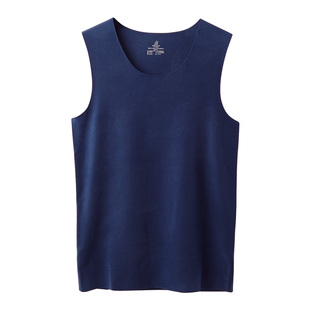 稻草人男士保暖背心无痕加绒加厚内穿打底保暖上装防寒秋衣含羊毛