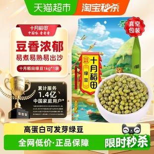 十月稻田绿豆颗粒饱满绿豆1kg 次日达