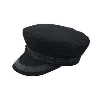 孙红雷同款毛呢船长帽秋冬男帽中年大头围平顶帽休闲时尚加厚保暖