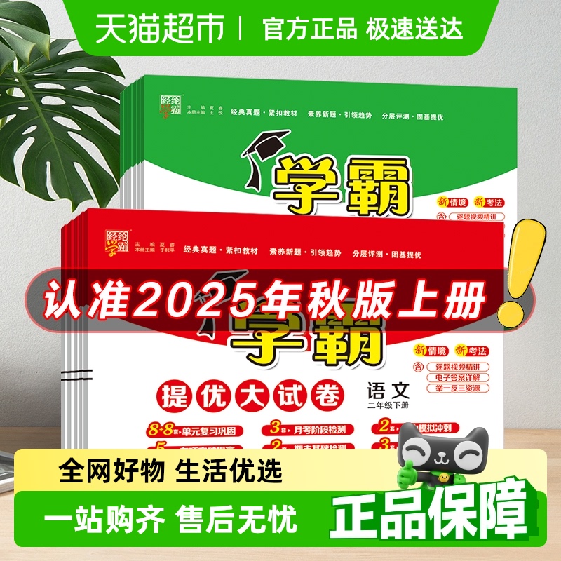 2025秋新版上册经纶小学学霸提优大试卷一二三四五六年级同步训练
